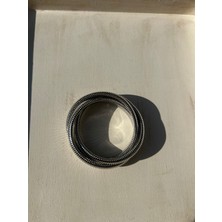 Moonjy Çelik Silver 3'lü Spiral Döngü Kelepçe Bileklik