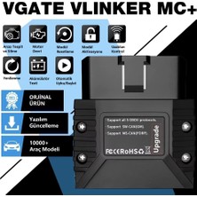 Vlinker Mc + 4.0 ELM327 Obd2 Araç Teşhis Cihazı Bluetooth