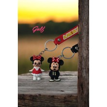 GULF Mickey & Minnie Mouse 3D Çift Anahtarlık 2 Adet