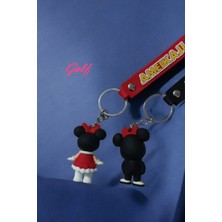 GULF Mickey & Minnie Mouse 3D Çift Anahtarlık 2 Adet