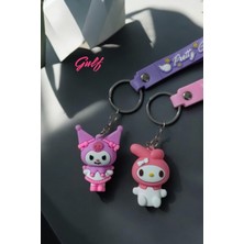 GULF Kuromi & My Melody 3D Çift Anahtarlık 2 Adet