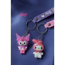 GULF Kuromi & My Melody 3D Çift Anahtarlık 2 Adet