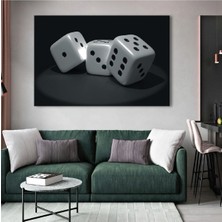 Zevahir Mobilya Dekorasyon 120x80 Cm Zar Kanvas Tablo