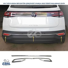 Ebal Oto Volkswagen Taigo Krom Reflektör Çerçevesi 3 Parça 2022 ve Üzeri Paslanmaz Çelik