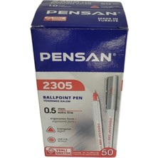 Pensan Büro Tükenmez Kalem 0.5 Mm. Kırmızı 50'li