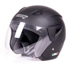 Sway Sw 733 Mat Siyah Yarım Kask