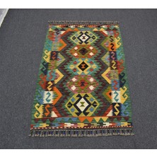Zehra Abla Halı Yeni El Dokuma Rengarenk Cerit Yörükleri Meşhed Iran Yün Kilim 5393