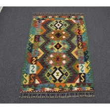 Zehra Abla Halı Yeni El Dokuma Rengarenk Cerit Yörükleri Meşhed Iran Yün Kilim 5393