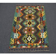 Zehra Abla Halı Yeni El Dokuma Rengarenk Cerit Yörükleri Meşhed Iran Yün Kilim 5393