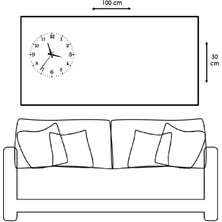 Zevahir Mobilya Dekorasyon Orta Çağ 100 X 50 Cm Saatli Kanvas Tablo