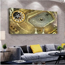 Zevahir Mobilya Dekorasyon Kabe Dini 100 X 50 Cm Saatli Kanvas Tablo