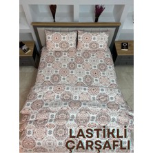 Lastikli Çarşaflı Çift Kişilik Nevresim Takımı - Anadolu Yavruağızı Motif Desenli
