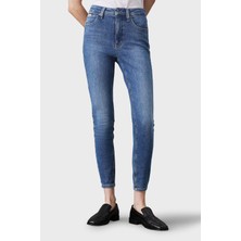 Calvin Klein Streç Pamuklu Skinny Fit Yüksek Bel Süper Dar Paça Jeans J20J2245221A4 Bayan Kot Pantolon J20J224522 1A4