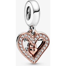 Pandora Işıltılı El Yapımı Kalp Şeklinde Sallantılı Charm 788693C01