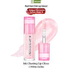 Dudaklara Dolgun Görünüm Sunan Simli Gloss PERIPERA Ink Glasting Lip Gloss (P01 Be On Fire)