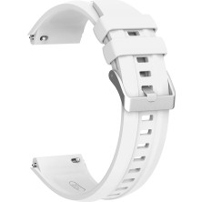 Gökmen Aksesuar Huawei Watch Gt5 Pro 46MM Uyumlu Zore KRD-130 Silikon Kordon Strap Kayış-Buz Mavisi