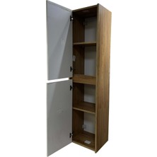 Banyo Dolabı Mdf 65 cm Boy Dolaplı Çanak Lavabolu Kulpsuz