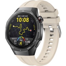 Gökmen Aksesuar Huawei Watch Gt5 Pro 46MM Uyumlu Zore KRD-130 Silikon Kordon Strap Kayış-Starlight