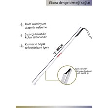 Emo Görme Engelliler Için Beyaz Baston - 120 cm - 5 Parçalı