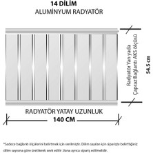 EuroStar Alüminyum Panel Radyatör Ekol 600X1400 Ral 7016 Antrasit Gri