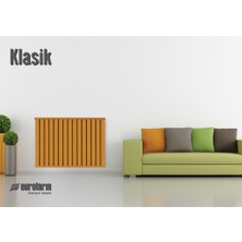 Alurad Alüminyum Panel Radyatör Klasik 450X12 Ral 9010 Kırık Beyaz