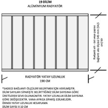 EuroStar Alüminyum Panel Radyatör Ekol 600X1900 Ral 7016 Antrasit Gri