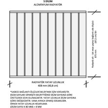 Alurad Alüminyum Panel Radyatör Klasik 900X5 Dilim Ral 9010 Radyatör