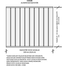 Alurad Alüminyum Panel Radyatör Klasik 900X4 Dilim Ral 7016 Radyatör