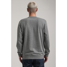 New World Polo Bisiklet Yaka Bordo Slim Fit Sweatshirt 24FWM60184