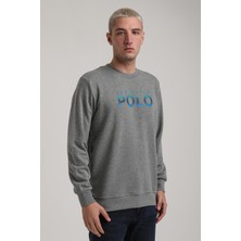 New World Polo Bisiklet Yaka Lacivert Slim Fit Sweatshirt 24FWM60186