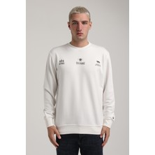 New World Polo Bisiklet Yaka Siyah Slim Fit Sweatshirt 24FWM60188