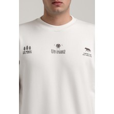 New World Polo Bisiklet Yaka Siyah Slim Fit Sweatshirt 24FWM60188
