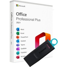 Office 2021 Pro Plus Kurulum Dosyalı - Yazılım Etkinleştirme Anahtarı İçeren USB Bellek 64GB