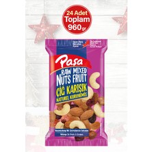 Paşa Kuruyemiş Çiğ Karışık Naturel Kuruyemiş 40 gr x 24 Adet (Toplam 960 Gr)