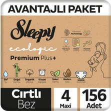 Sleepy Ecologic Premium Plus Avantajlı Paket Bebek Bezi 4 Numara Maxi 156 Adet   