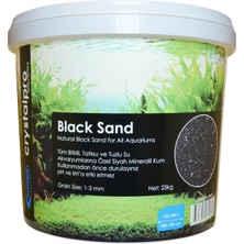 Crystalpro Black Sand 25 kg Siyah Akvaryum Kumu Tatlısu Bitkili ve Tuzlu Su Akvaryumları Için