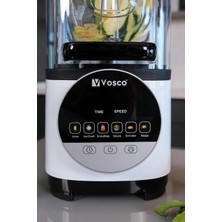 Vosco Pro Silent Gürültü Önleyici Kapaklı Dijital Bar Blender, 2 L, 2000 W, Beyaz HS-211CG