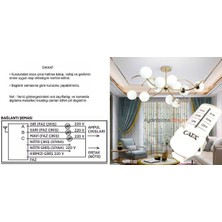 Cata 6 Li Kanal Avize Kumandasi 6X1000 W CT-9151