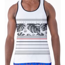 Desenli Sıfır Kol Nefes Alan Kumaş Erkek Atlet