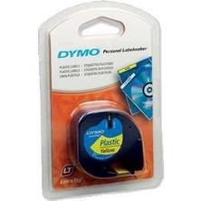 DYMO S0721620 LetraTag Plastik Şerit ( 12 mm X 4 mt ) , Sarı (59423) 91202