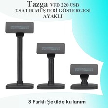 Mnt-Tazga Id VFD220 USB 2 Satır Müşteri Göstergesi Ayaklı