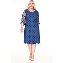 Ispanyol Kol Büyük Beden Abiye Elbise 24A-2627