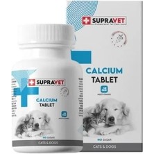 Supravet Calcium Kedi ve Köpekler Için Kalsiyum Vitamin Tablet 75 Adet