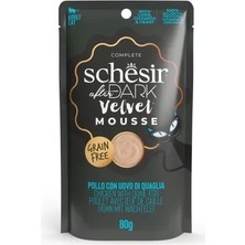 Schesir After Dark Velvet Mousse Tavuklu ve Bıldırcın Yumurtalı Yetişkin Kedi Yaş Maması 80 gr