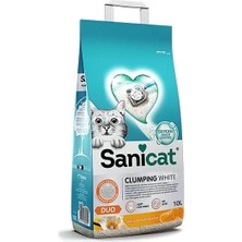 Sanicat Duo Vanilya ve Mandalina Kokulu Topaklaşan Kedi Kumu 10 Lt