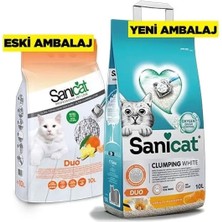 Sanicat Duo Vanilya ve Mandalina Kokulu Topaklaşan Kedi Kumu 10 Lt