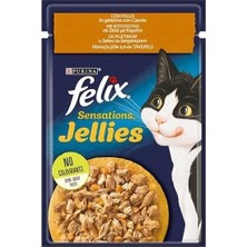 Felix Sensations Taze Havuçlu Jöle Içerisinde Tavuklu Yetişkin Konserve Kedi Maması 85 gr