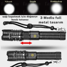 Farissu Onelight Zomlu Flaşörlü Full Metal Tasarım El Feneri