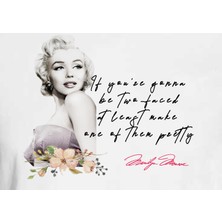 Marılyn Monroe Özel Tasarım Baskılıbeyaz T-Shırt