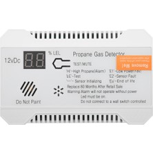 Gorgeous Propan Dedektörü 12V Lpg Doğalgaz Sensörü Kaçak Alarmı 85DB (Beyaz) (Yurt Dışından)